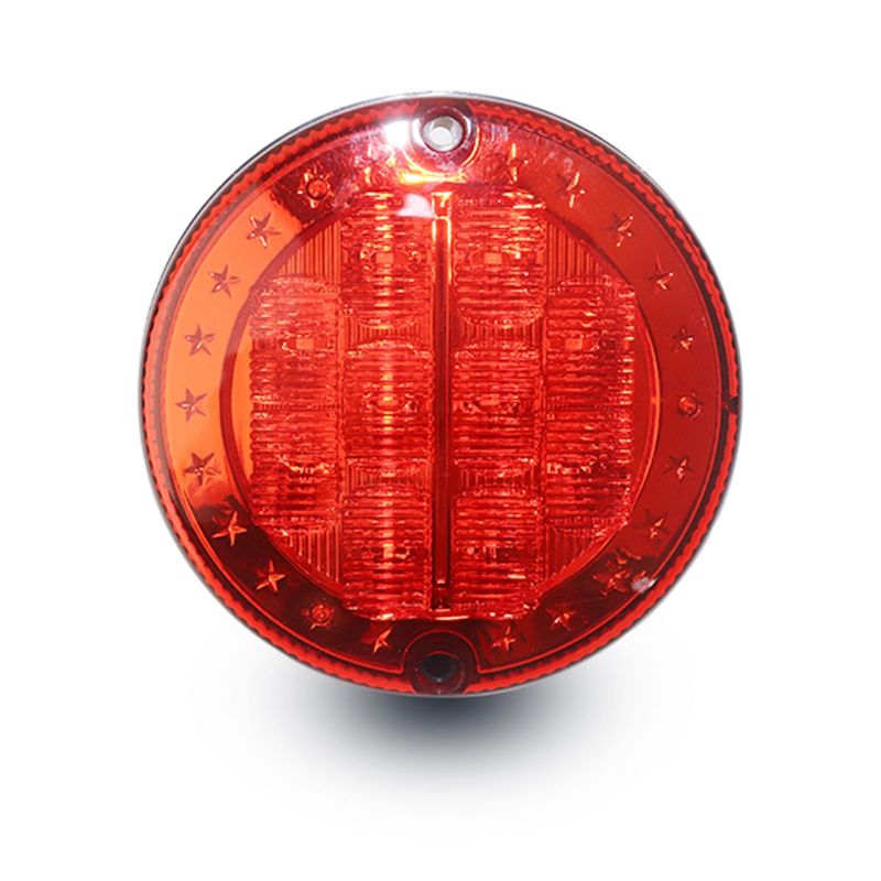 4.8-inch Silicone-sealed Red Round LED Trailer Tail Lights