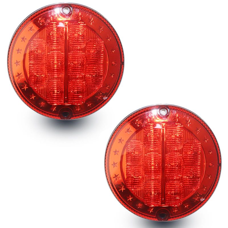 4.8-inch Silicone-sealed Red Round LED Trailer Tail Lights(图1)