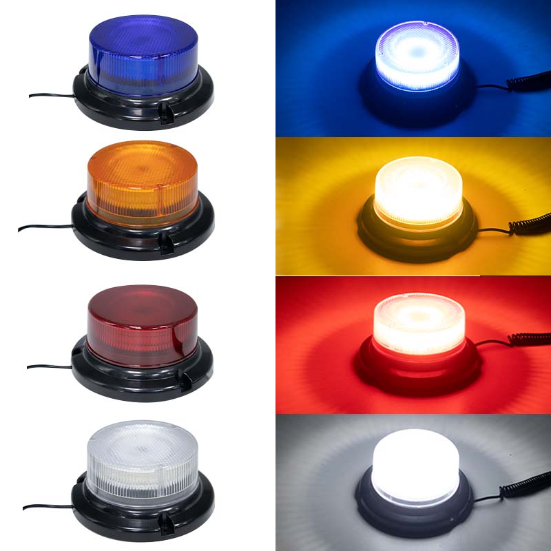 Magnetic Wireless Strobe Beacon Light, SB-C Rechargeable Safety Warning Flashing Light with 9 Modes, Waterproof Emergency Beacon for Vehicles, Construction, and Outdoor Use, Amber